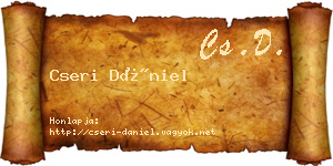 Cseri Dániel névjegykártya